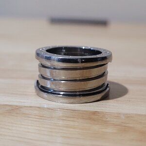 Bvlgari B.zero1 Four-Band Ring 18kt White Gold Size 50